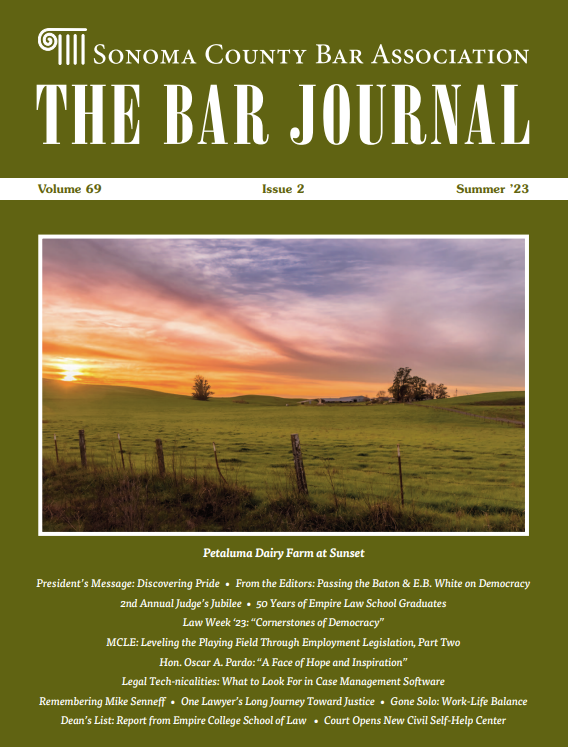 Civil Rights Trial Article Published In The Bar Journal Of The Sonoma County Bar Association